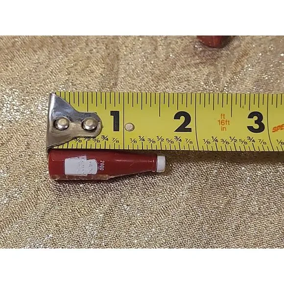 5 Vintage 2000 Heinz Ketchup Advertising Bottle Brooch Pin Red Safety Pin READ - Picture 8 of 8